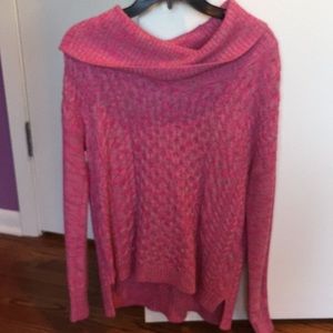 American Eagle Outfitters Pink/Grey Turtleneck